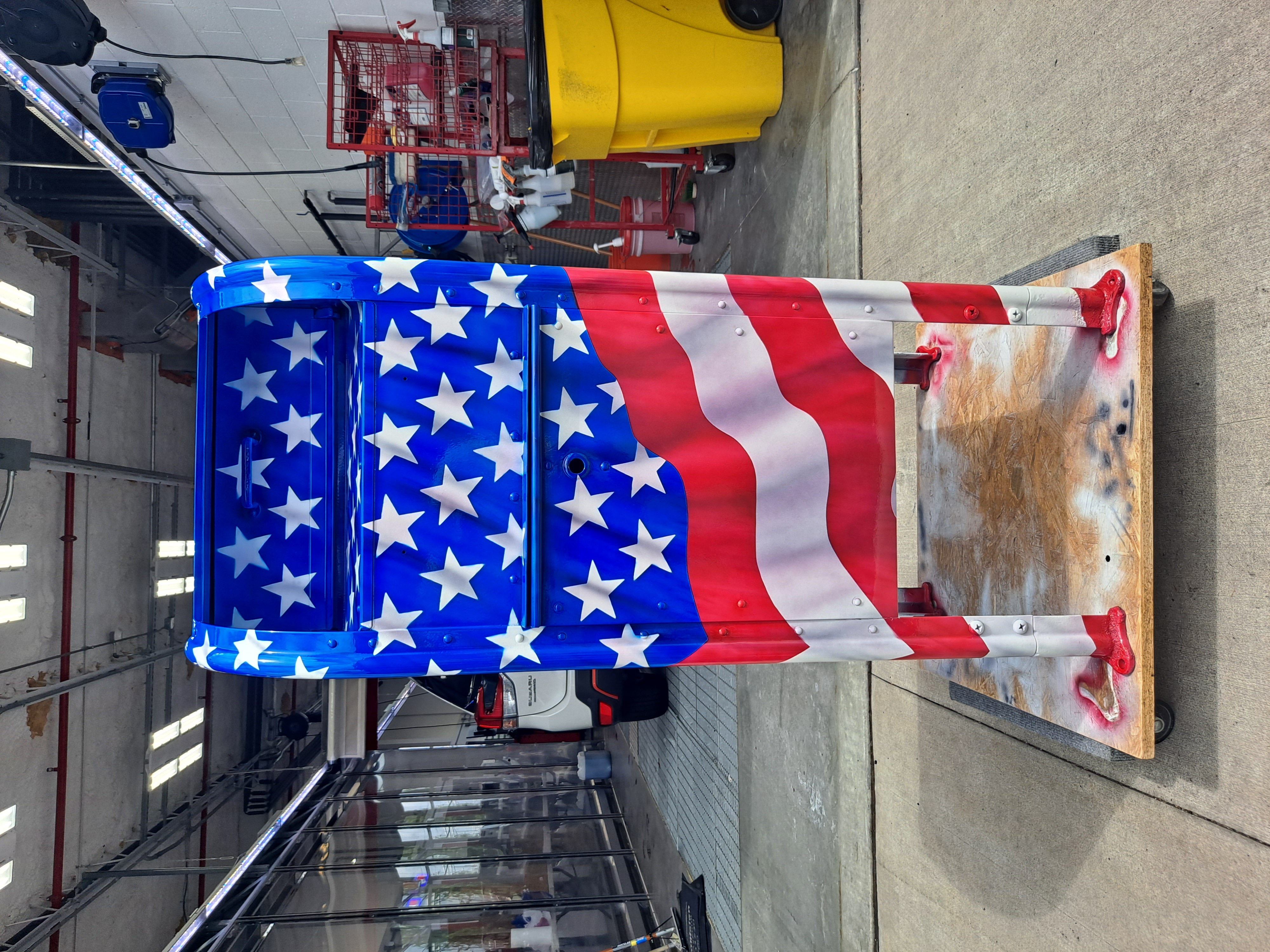 Airbrushed Flag Drop Box