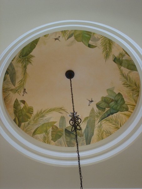 Tommy Bahama inspired foyer ceiling