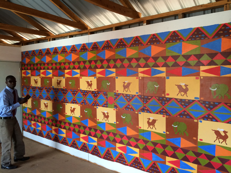 mural for childrens library in slum of Kibera, Nai