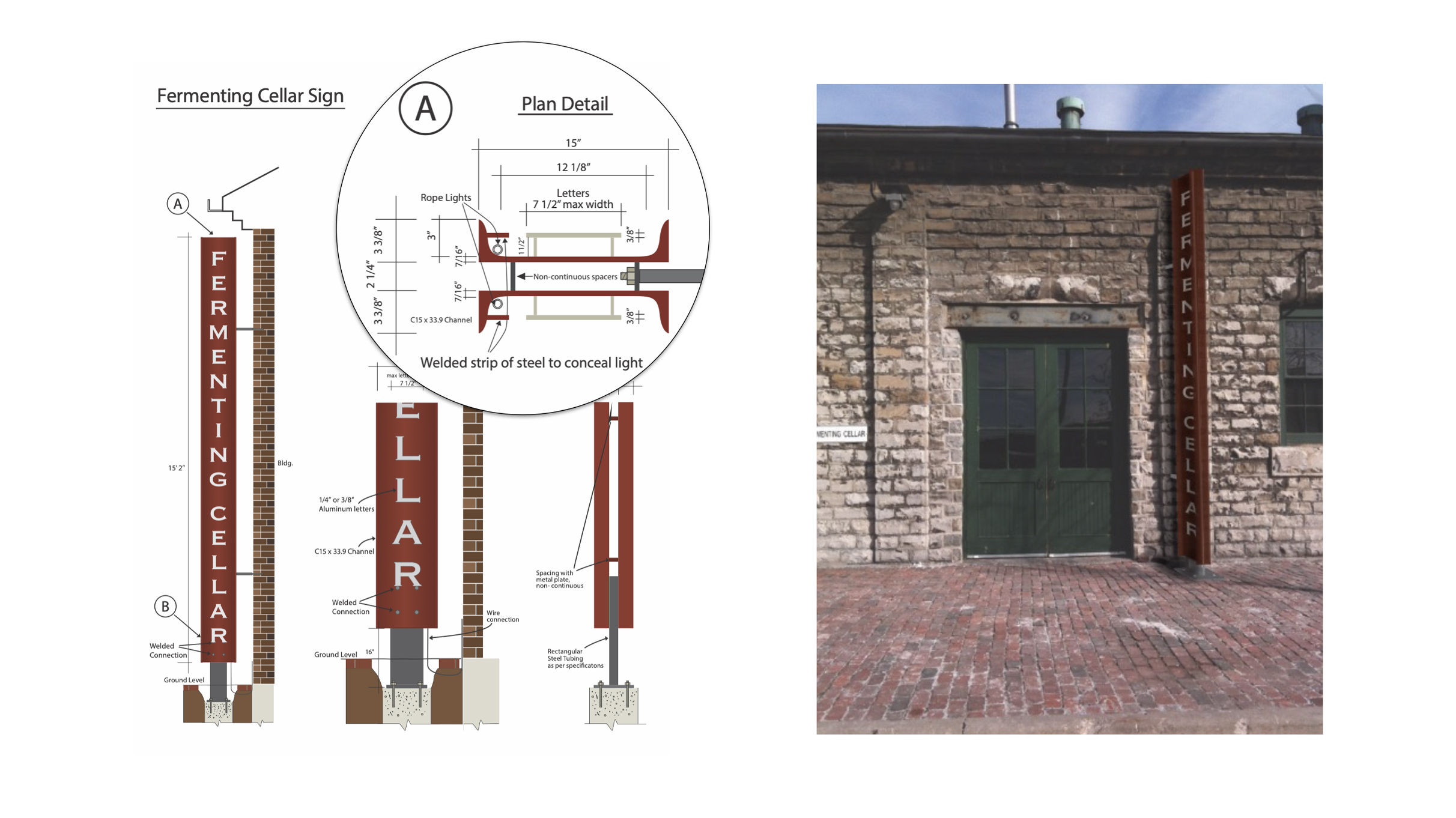 I-Beam Cellar Sign