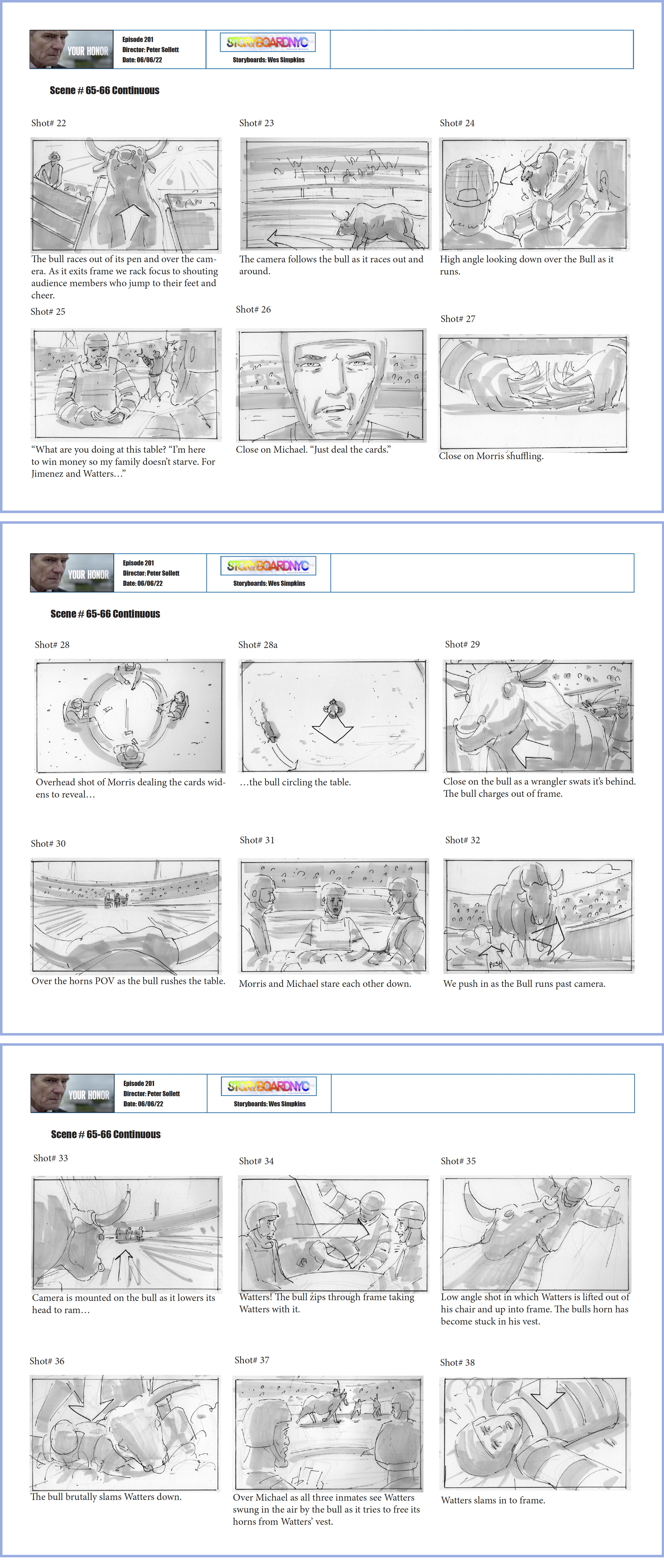 Your Honor Storyboards