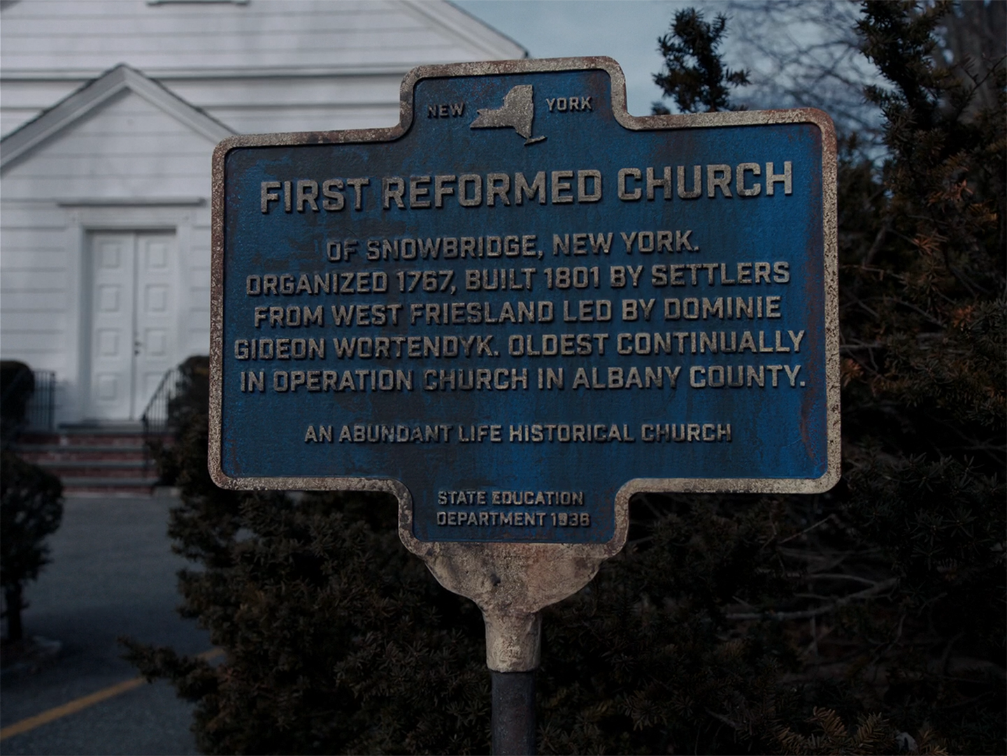 First Reformed - Historical Marker