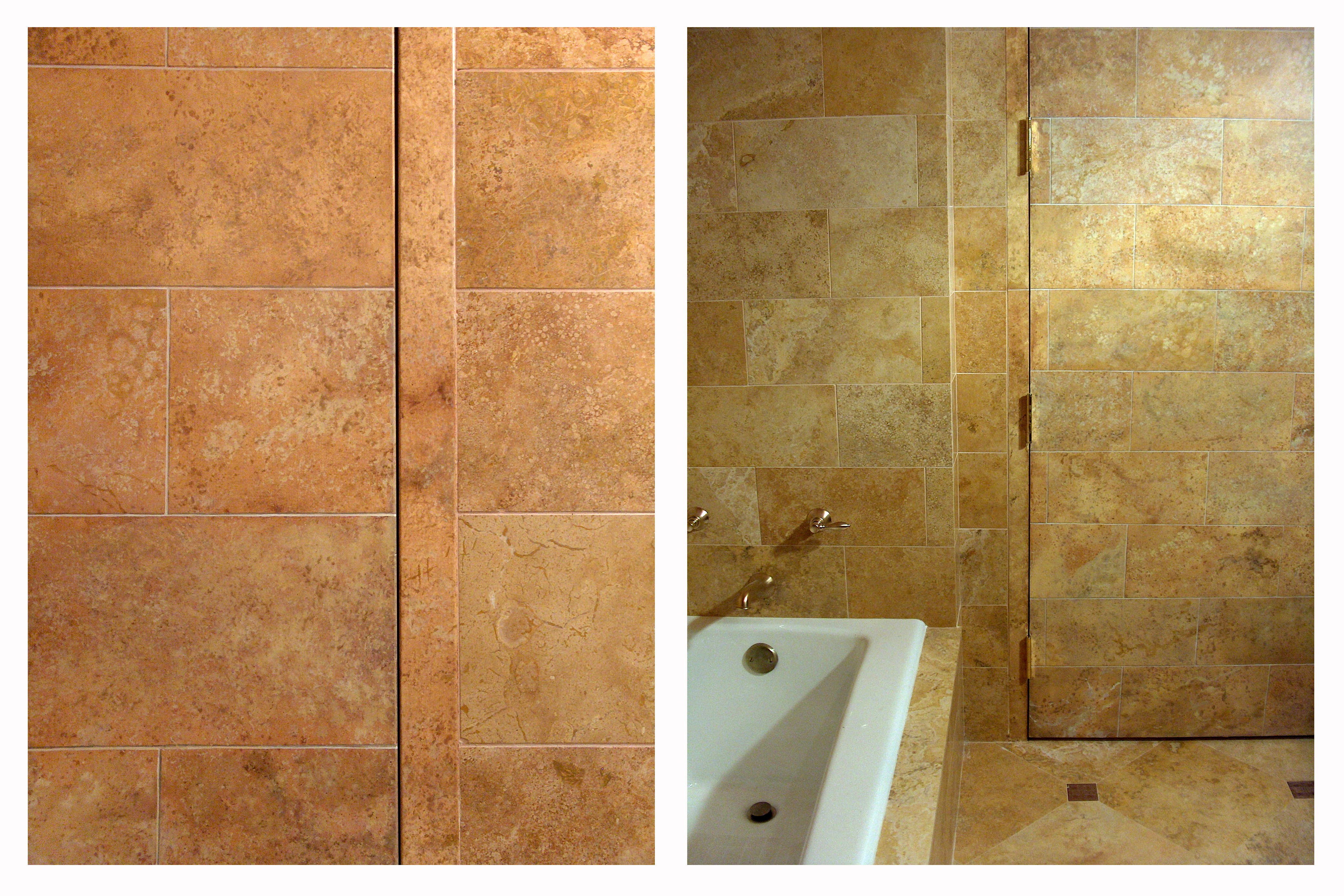 Faux marble door