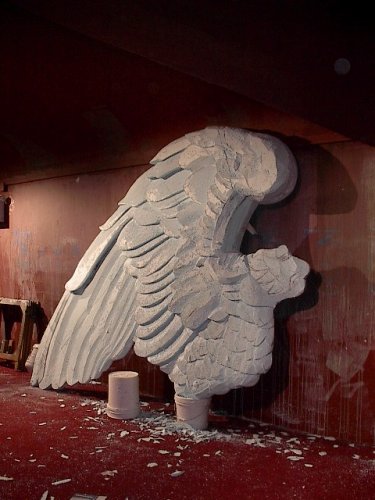 Blue foam carving- wing