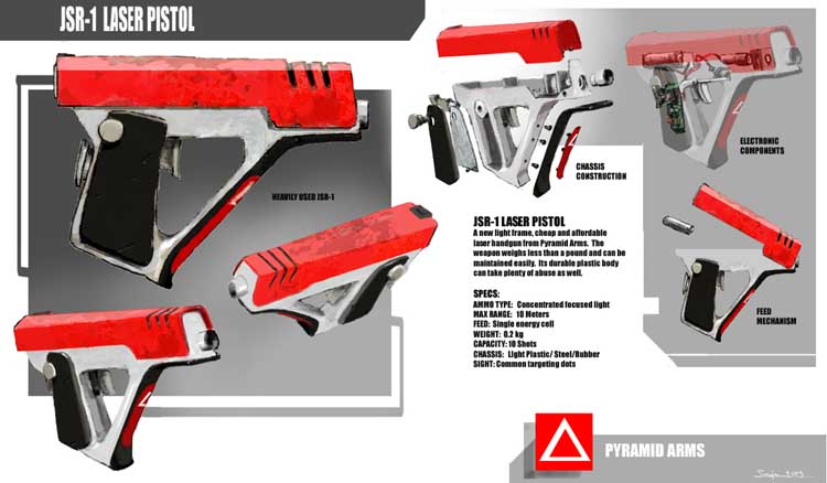DISPOSABLE LASER PISTOL CONCEPT DESIGN
