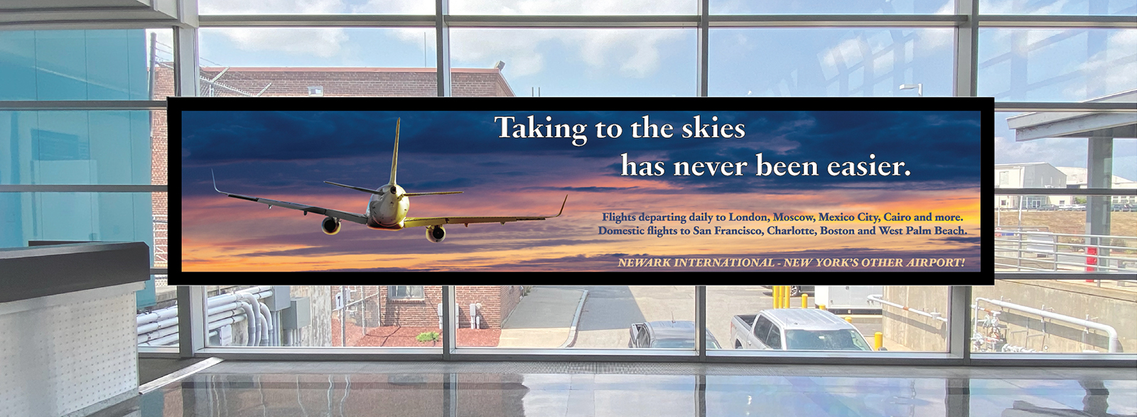 Airport Ticket Area Travel Ad